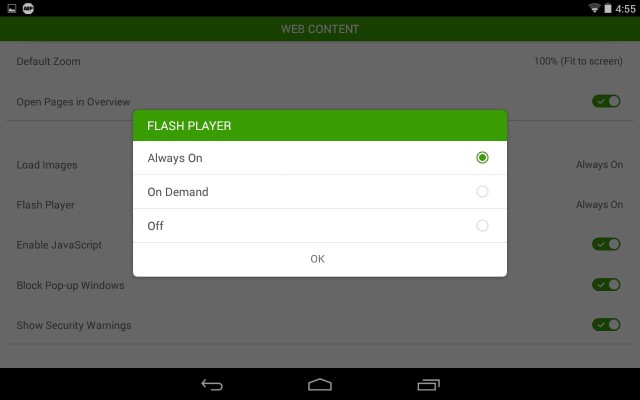 update adobe flash for android